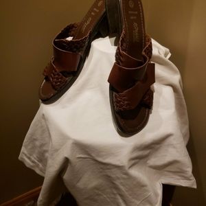 Romano Brown leather sandals Y2K